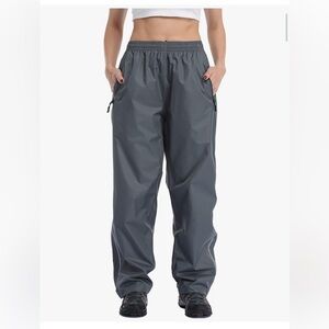 Ourcan Gray Waterproof Rain Pants